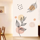 Ver imagem 1 de Adesivo de Parede Flor Decorativo Parede Boho Floral Minimalista Sala Copa 90cm