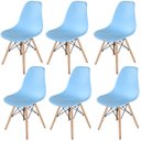 Ver imagem 1 de Kit 6 Cadeiras Eames Eifell 130pp Cor:azul Azul