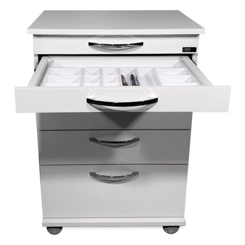 Balcão Odontológico Gaveteiro - Mesa Auxiliar com 5 Gavetas