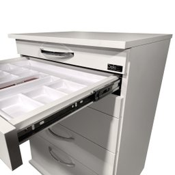 Balcão Odontológico Gaveteiro - Mesa Auxiliar com 5 Gavetas - 3