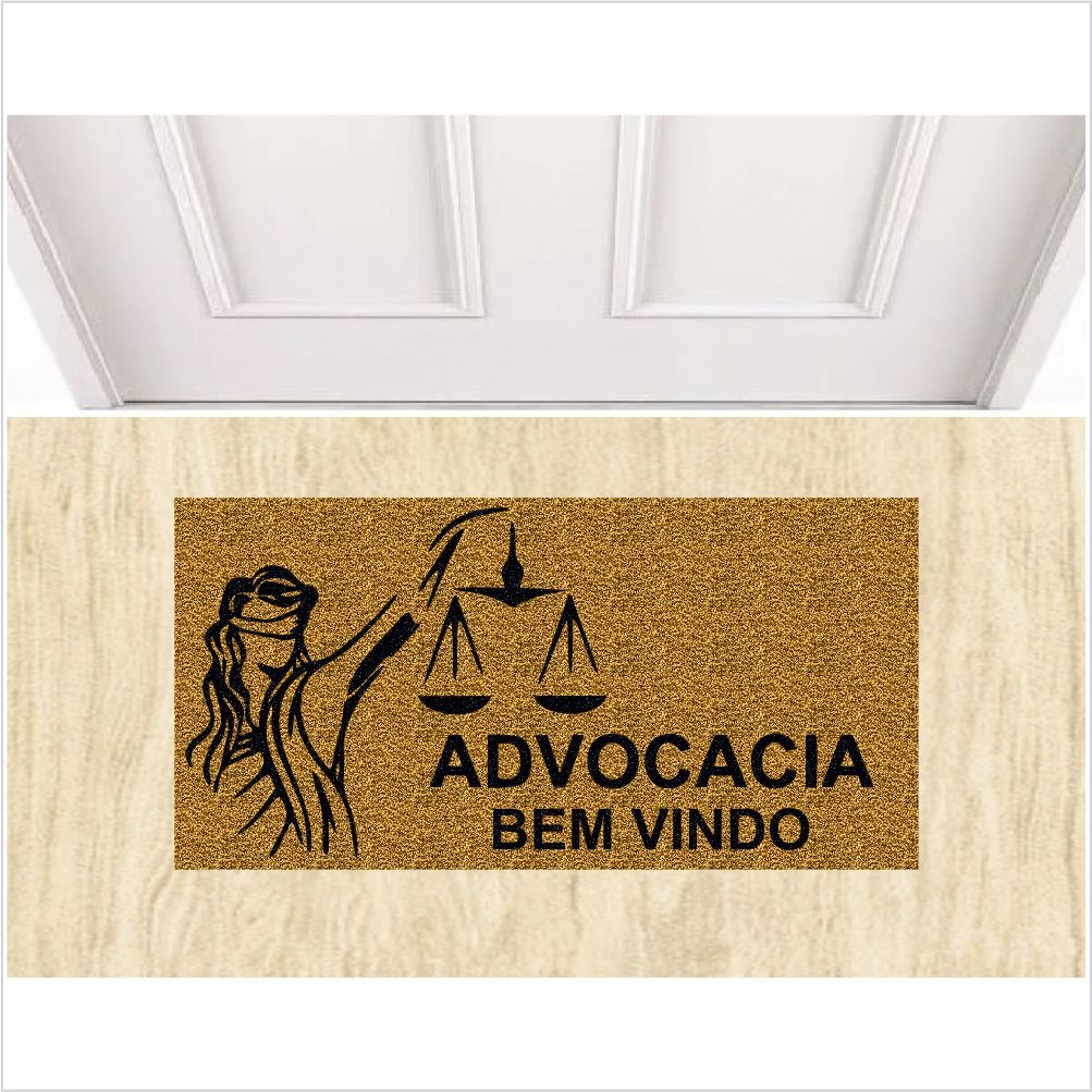 Tapete Capacho Themis Advocacia Direito Bem Vindo 80x40 Cm.