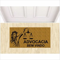 Tapete Capacho Themis Advocacia Direito Bem Vindo 80x40 Cm. - 1