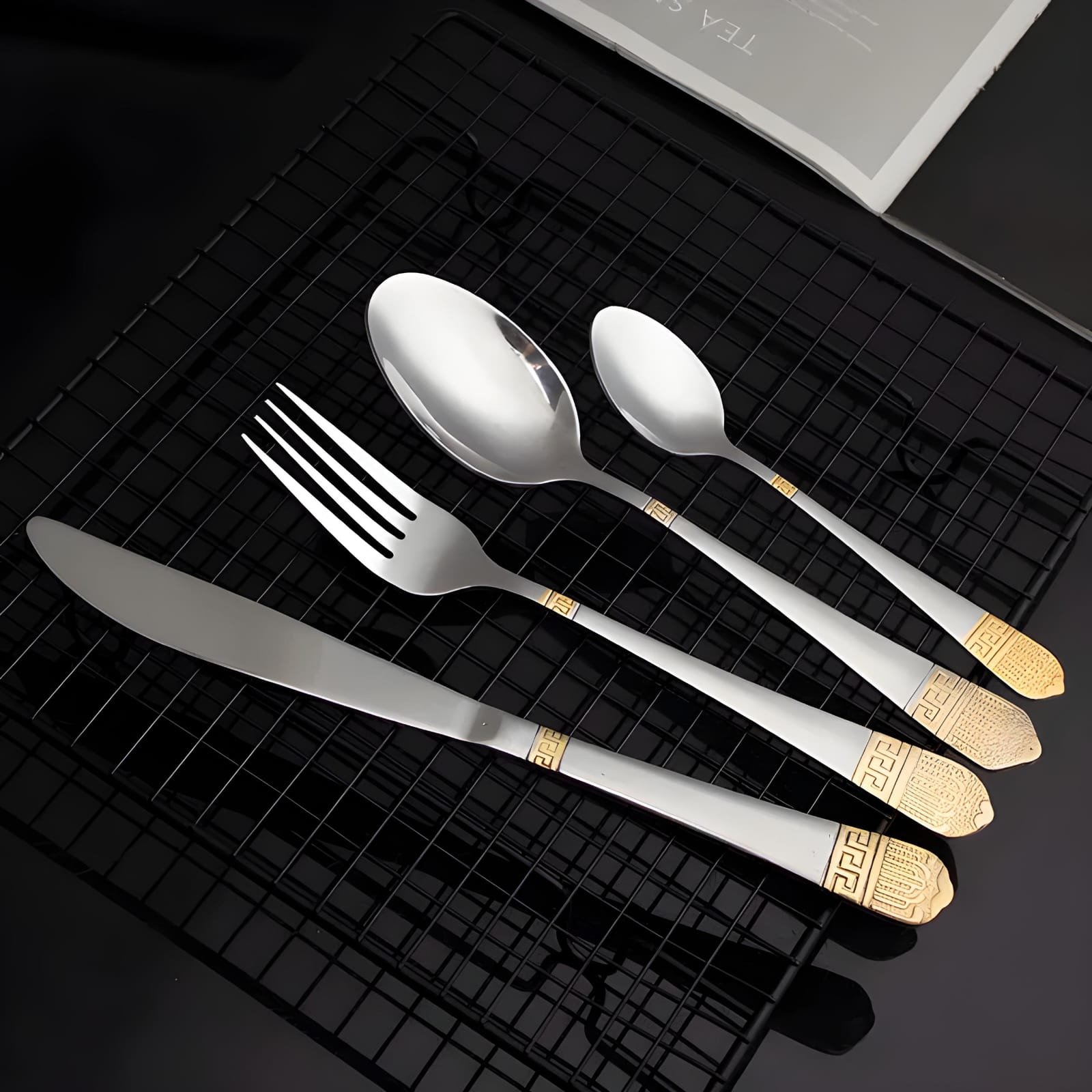 Faqueiro 24 Peças Jogo de Talheres Utensílios para Cozinha em Aço Inox - 2