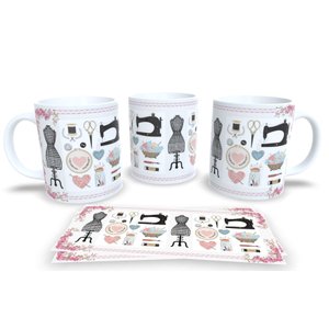 Caneca de Porcelana Branca Personalizada Profissões Designe de Moda