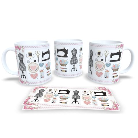 Caneca de Porcelana Branca Personalizada Profissões Designe de Moda