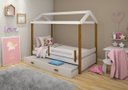 Ver imagem 1 de Cama Casa Eliz Branco/Mel Solteiro e Cama Auxiliar e 2 Colchões