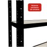 Estante em Aço Preto Multiuso Home Office 70 cm com 6 Prateleiras em MDF Cor Vanila - 2