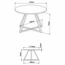 Ver imagem 4 de Mesa Reunião Redonda 110cm Home Office Nogal Sevilha/preto 25916