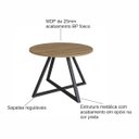 Ver imagem 3 de Mesa Reunião Redonda 110cm Home Office Nogal Sevilha/preto 25916