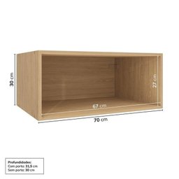 Cozinha Modulada 8 Peças 5 Aéreos 2 Balcões 1 Paneleiro Nara CabeCasa MadeiraMadeira - 8