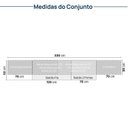 Ver imagem 7 de Cozinha Modulada 8 Peças 5 Aéreos 2 Balcões 1 Paneleiro Nara CabeCasa MadeiraOriginals Marrom/Avena/Cinza Claro