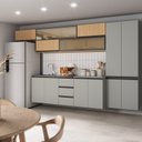 Ver imagem 2 de Cozinha Modulada 8 Peças 5 Aéreos 2 Balcões 1 Paneleiro Nara CabeCasa MadeiraOriginals