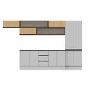 Ver imagem 4 de Cozinha Modulada 8 Peças 5 Aéreos 2 Balcões 1 Paneleiro Nara CabeCasa MadeiraOriginals