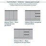 Cozinha Modulada 8 Peças 5 Aéreos 2 Balcões 1 Paneleiro Nara CabeCasa MadeiraMadeira - 15