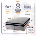 Ver imagem 3 de Conjunto Cama Box Super King c/ Molas Ensacadas Durham Branco 193x203x60