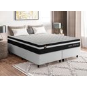 Ver imagem 2 de Conjunto Cama Box Super King c/ Molas Ensacadas Durham Branco 193x203x60
