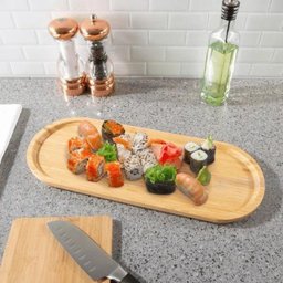 Bandeja Oval em Bambu Ecokitchen 24x11,6cm Mimo Style - 6