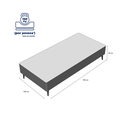 Ver imagem 3 de Base Box Casal Sommier Corino Viúva 128x188x23 Ortobom