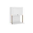 Ver imagem 1 de Armário Aéreo Milla 1 Porta Branco Tubo Ouro Velho Carraro