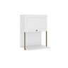 Armário Aéreo Milla 1 Porta Branco Tubo Ouro Velho Carraro - 1