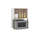 Ver imagem 3 de Armário Aéreo Milla 1 Porta Branco Tubo Ouro Velho Carraro