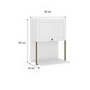 Ver imagem 2 de Armário Aéreo Milla 1 Porta Branco Tubo Ouro Velho Carraro