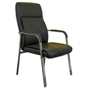 Ver imagem 2 de Kit 02 Cadeiras Fixas Partner Estofada Preta B.hoff Mobile