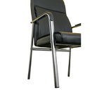 Ver imagem 7 de Kit 02 Cadeiras Fixas Partner Estofada Preta B.hoff Mobile