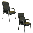 Ver imagem 1 de Kit 02 Cadeiras Fixas Partner Estofada Preta B.hoff Mobile