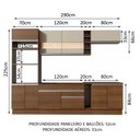 Ver imagem 3 de Armário de Cozinha Completa 290cm Rustic/Crema Vicenza Madesa 11