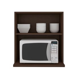 Armário Suspenso Com Nicho Para Microondas 1 Porta Evidence Poliman Móveis - 3