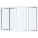 Ver imagem 1 de Janela de alumínio com grade 04 folhas Bco Master - 1,00x1,50m