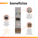 Ver imagem 5 de Mesa de Cabeceira Alto Modulado 1 Porta 2 Gavetas Geórgia J&a Móveis