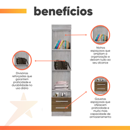 Mesa de Cabeceira Alto Modulado 1 Porta 2 Gavetas Geórgia J&a Móveis - 5 Mesa de Cabeceira Alto Modulado 1 Porta 2 Gavetas Geórgia J&a Móveis - 5