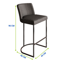 Ver imagem 3 de Jogo Kit 2 Banquetas Americana Alta Moderna Cozinha Metal Bancada Balcão Area Gourmet