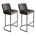 Ver imagem 2 de Jogo Kit 2 Banquetas Americana Alta Moderna Cozinha Metal Bancada Balcão Area Gourmet