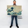 Quadro Decorativo A Grande Onda de Kanagawa em Moldura Caixa TaColado Moldura Caixa 3cm Madeira sem  - 2