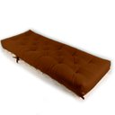 Ver imagem 3 de Sofa Cama Solteiro Futon Dobrável Caramelo
