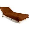 Sofa Cama Solteiro Futon Dobrável Caramelo - 2
