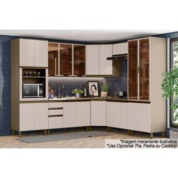 Kit de Cozinha Completa 10 Peças Connect (3aéreos+3balcões+2paneleiros+2complementos) C6p24 Duna/ - 1