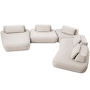 Ver imagem 5 de Sofá 6 Lugares com Chaise para Sala de Estar Living 435cm Shape T03 Veludo Bege - Lyam Decor