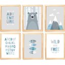 Ver imagem 2 de Quadro Infantil Urso 6 un A4 vidro e pendurador