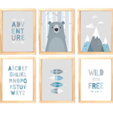 Ver imagem 1 de Quadro Infantil Urso 6 un A4 vidro e pendurador