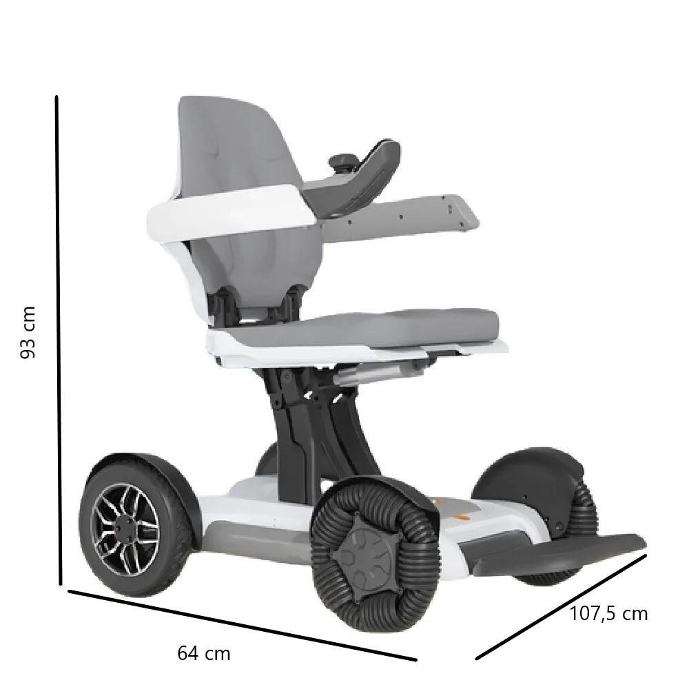 Cadeira de Rodas Spacemed Motorizada Dobrável Até 120 kg Dellamed - 3