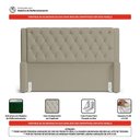 Ver imagem 6 de Cabeceira Atena para Cama Box Casal Padrão 140cm Capitonê com Frame Veludo Bege - Abmaza