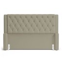 Ver imagem 3 de Cabeceira Atena para Cama Box Casal Padrão 140cm Capitonê com Frame Veludo Bege - Abmaza