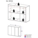 Ver imagem 3 de Balcão Multiuso Organizador para Banheiro 3 Portas 90cm Multimóveis MP5039 Preto