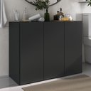 Ver imagem 2 de Balcão Multiuso Organizador para Banheiro 3 Portas 90cm Multimóveis MP5039 Preto