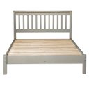 Ver imagem 2 de Cama de Casal de Madeira Maciça Cinza Lavado