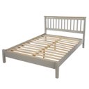 Ver imagem 1 de Cama de Casal de Madeira Maciça Cinza Lavado